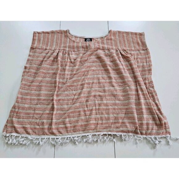 Top Womens M Lot of 2 Bobeau Anthropologie Maronie Multicolor SS Stripes Boho - Picture 4 of 16